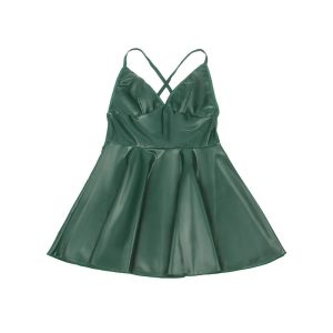 VESTIDO DE COURO PU 955397 (VERDE) | S/M - Image 7