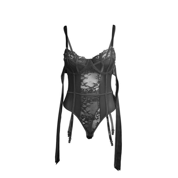 BODY DE RENDA COM LAÇOS E LIGAS | S/M 3 BODY DE RENDA COM LAÇOS E LIGAS | S/M
