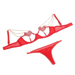 CONJUNTO DE 2 PEÇAS COM CORRENTES E CORAÇÕES 955519 | L/XL - Image 4