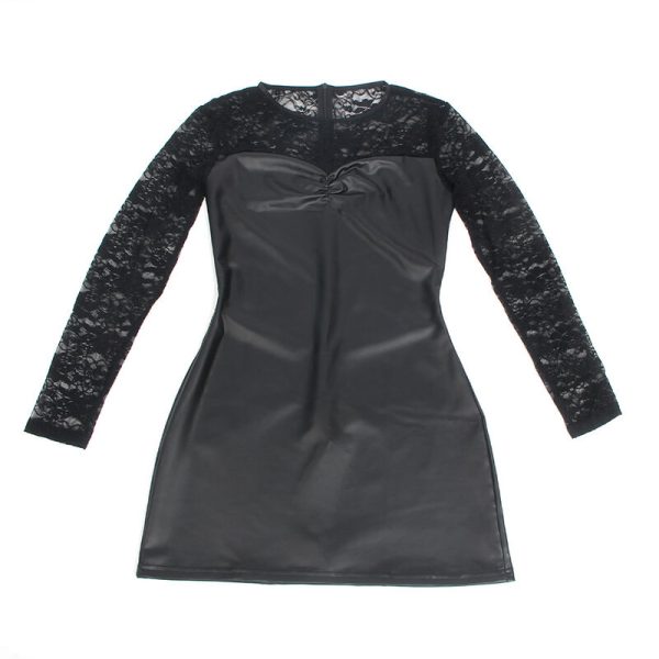 VESTIDO DE MANGA COMPRIDA COM RENDA 955595 | L/XL
