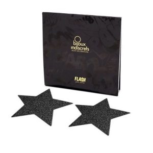 TAPA-MAMILOS EM FORMA DE ESTRELA BIJOUX FLASH (PRETO) - Image 2