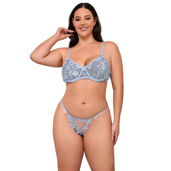 CONJUNTO DE 2 PEÇAS BORDADOS FLORAIS 957629 | L/XL