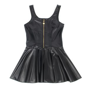 VESTIDO DE COURO PU COM ZÍPER CORAÇÃO 957667 (PRETO) | S/M - Image 5