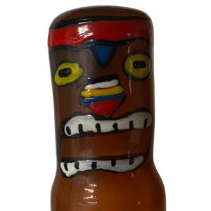 PRESERVATIVO DECORATIVO PINTADO À MÃO (TOTEM TIKI #3) 1 PRESERVATIVO DECORATIVO