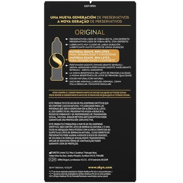 PRESERVATIVOS SKYN ORIGINAL NATURAL | 10 UNIDADES