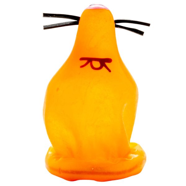 PRESERVATIVO DECORATIVO PINTADO À MÃO (RAPOSA)