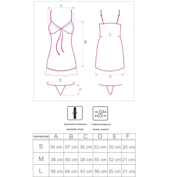 BABYDOLL + TANGA LUISE 1710 | XL