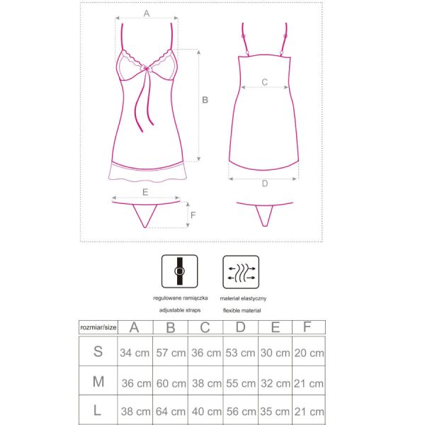 BABYDOLL + TANGA HYEONA 1710 | S