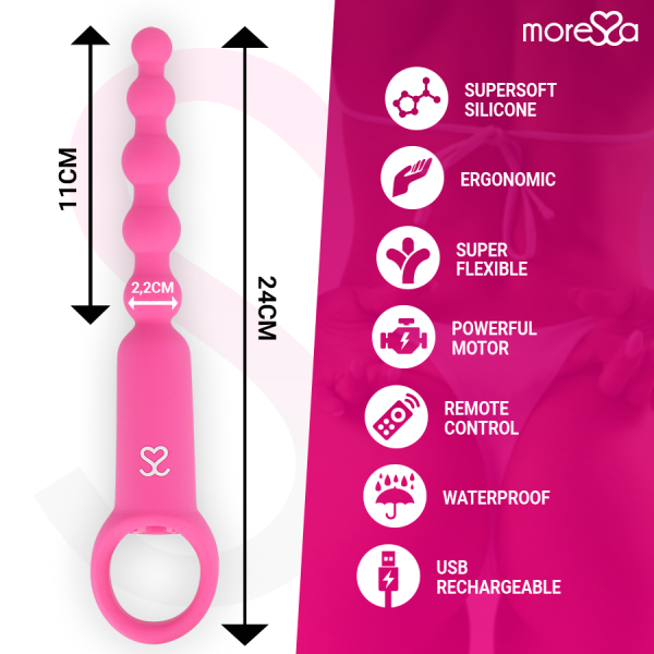 VIBRADOR ANAL RONIE COM COMANDO (ROSA)