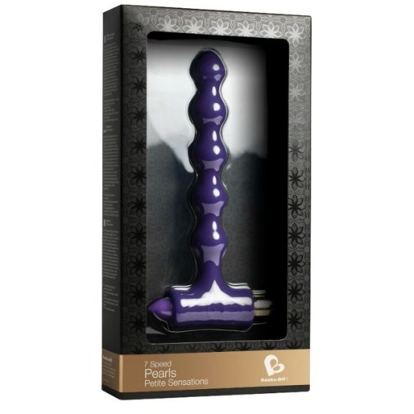 ESTIMULADOR ANAL COM VIBRAÇÃO E ONDULAÇÃO PETITE PEARLS (ROXO)