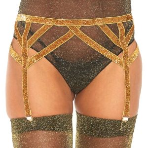 CINTO DE LIGAS LUREX LEG AVENUE (DOURADO) 2 CINTO DE LIGAS