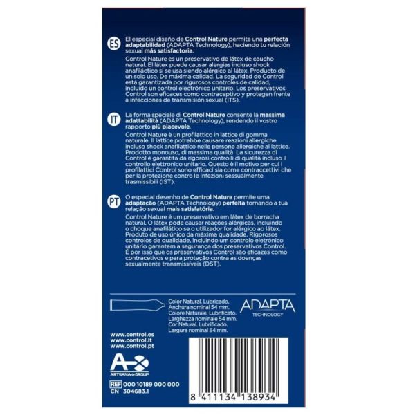 PRESERVATIVOS CONTROL ADAPTA NATURE | 24 UNIDADES