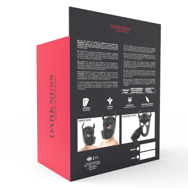 MÁSCARA BDSM COM FOCINHO REMOVÍVEL | L