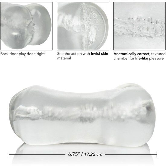 MASTURBADOR MASCULINO STROKE IT VAGINA E ÂNUS (TRANSPARENTE)