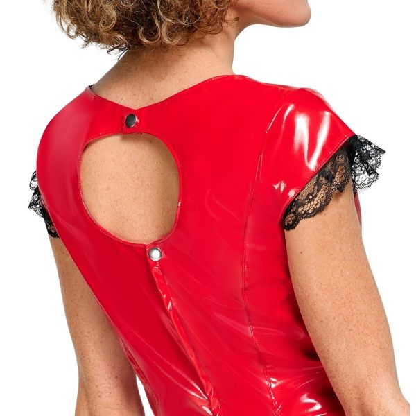 VESTIDO DE VINIL BLACK LEVEL (VERMELHO)