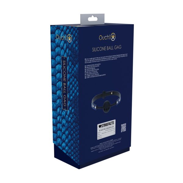 MORDAÇA DE SILICONE RESPIRÁVEL FLORENCE (AZUL)