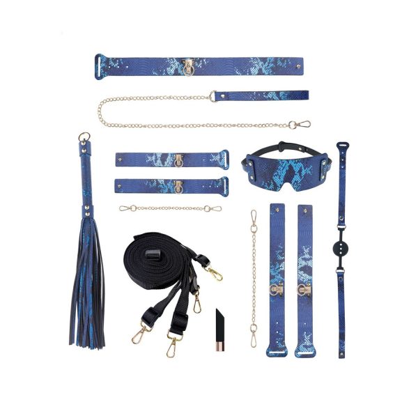 KIT BDSM COM BOLSA FLORENCE COLLECTION (AZUL) 3 KIT BDSM COM BOLSA FLORENCE COLLECTION (AZUL)