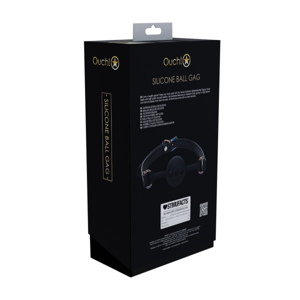 MORDAÇA DE SILICONE RESPIRÁVEL VENICE (PRETO)