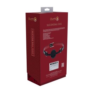 MORDAÇA DE SILICONE RESPIRÁVEL MILAN COLLECTION (PRETO/VERMELHO) - Image 3