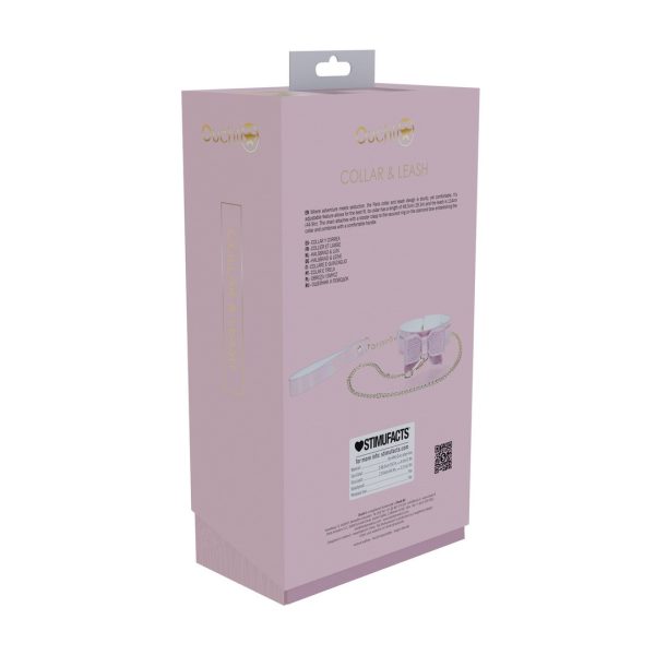 COLEIRA COM TRELA PARIS COLLECTION (ROSA)