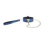 COLEIRA COM TRELA FLORENCE COLLECTION (AZUL)