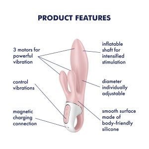 VIBRADOR SATISFYER AIR PUMP BUNNY 3 (ROSA) - Image 5