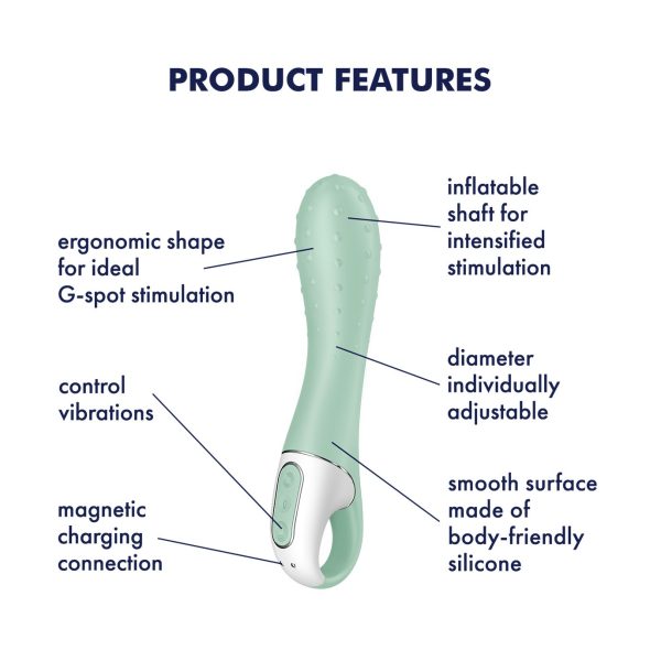VIBRADOR SATISFYER AIR PUMP 3 (MENTA) 4 VIBRADOR SATISFYER AIR PUMP 3 (MENTA)