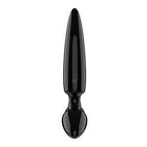 DILDO DE VIDRO COM PLUG TRIPLE CRYSTAL 1 (PRETO) - Image 6