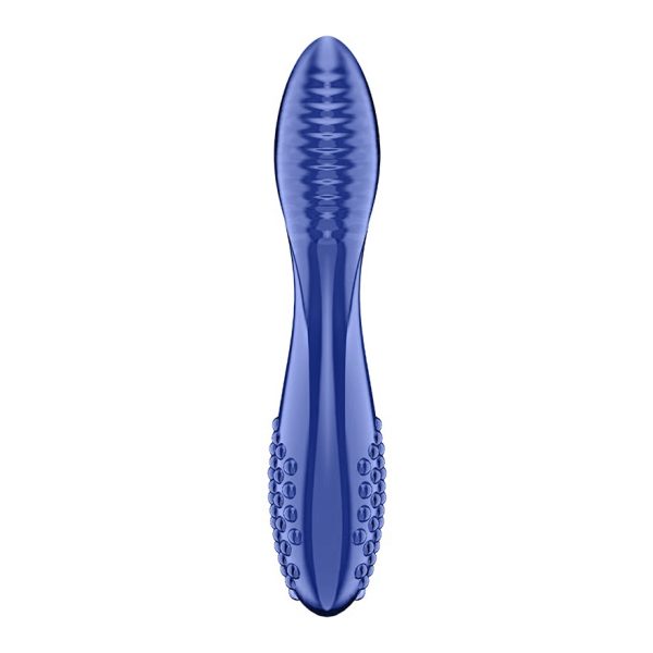 DILDO DE VIDRO SATISFYER DAZZLING CRYSTAL 2 (AZUL)