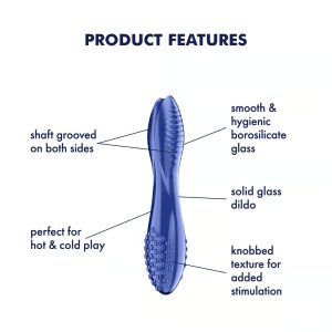 DILDO DE VIDRO SATISFYER DAZZLING CRYSTAL 2 (AZUL) - Image 4