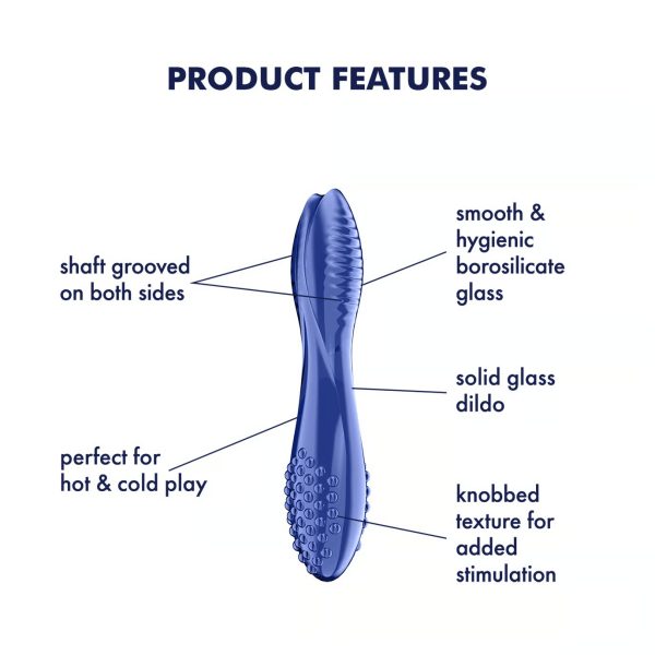 DILDO DE VIDRO SATISFYER DAZZLING CRYSTAL 2 (AZUL)