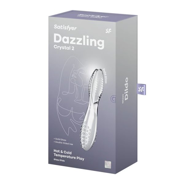 DILDO DE VIDRO SATISFYER DAZZLING CRYSTAL 2 (TRANSPARENTE)