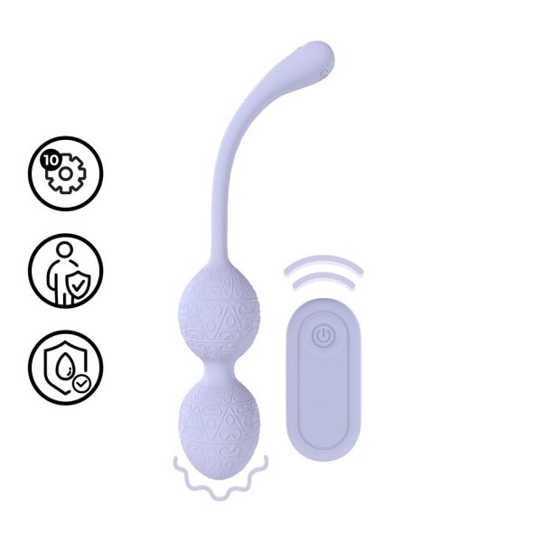 BOLAS VAGINAIS BEAD KEGEL COM VIBRAÇÃO E COMANDO (LAVENDER)