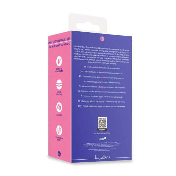 VIBRADOR FLEXÍVEL LOVELINE COM COMANDO (ROXO)