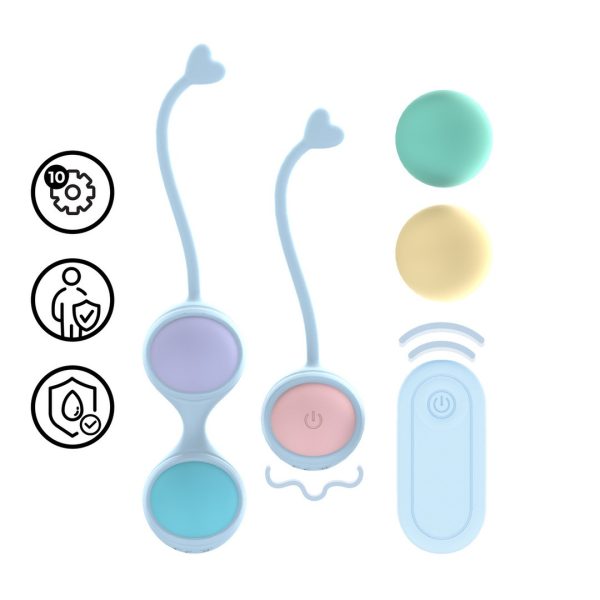 BOLAS VAGINAIS KEGEL KIT VIBRATÓRIAS (COM 5 PESOS) | ROXO