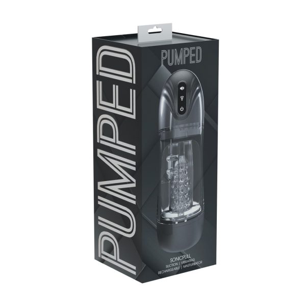 BOMBA DE MASTURBAÇÃO SONICPULL (SUCÇÃO E VIBRAÇÃO) | GUN METAL