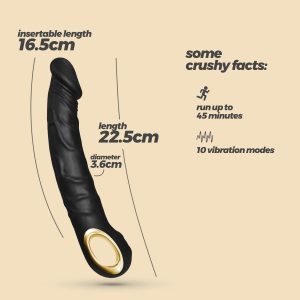 VIBRADOR REALISTA MAGNUS CRUSHIOUS (PRETO) - Image 2