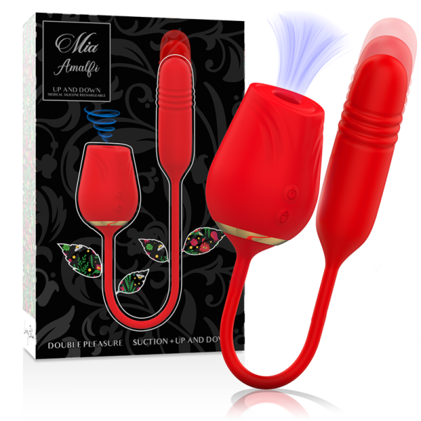 VIBRADOR 2 EM 1 AMALFI DOUBLE PLEASURE (SUCÇÃO + UP AND DOWN)