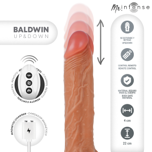 VIBRADOR REALÍSTICO BALDWIN UP AND DOWN + CONTROLO REMOTO | 22 / 4 CM 8 VIBRADOR REALÍSTICO BALDWIN UP AND DOWN + CONTROLO REMOTO | 22 / 4 CM - Image 3