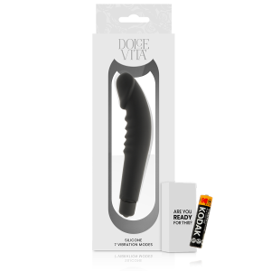 VIBRADOR REALISTIC PLEASURE COM CAPA REMOVÍVEL (PRETO) - Image 5
