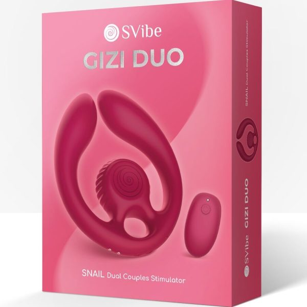 VIBRADOR PARA CASAIS GIZI DÚO (COM CONTROLO REMOTO) | BORDÔ 7 VIBRADOR PARA CASAIS GIZI DÚO (COM CONTROLO REMOTO) | BORDÔ