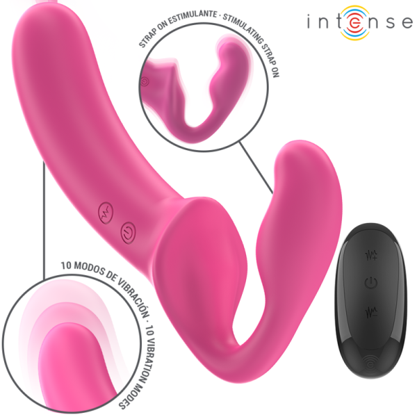 VIBRADOR DUPLO AMY COM CONTROLO REMOTO (ROSA)
