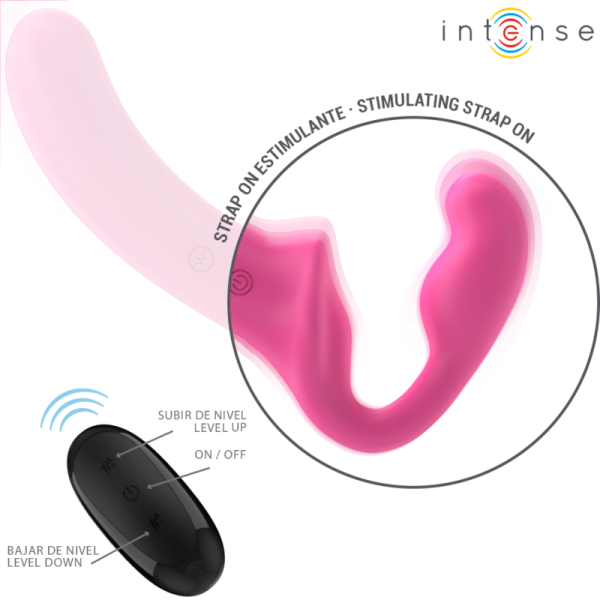 VIBRADOR DUPLO AMY COM CONTROLO REMOTO (ROSA)