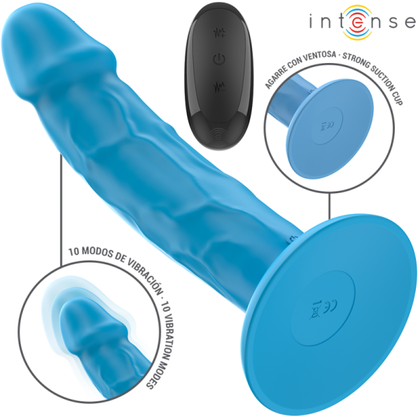 VIBRADOR REALÍSTICO PHOEBE COM CONTROLO REMOTO (AZUL)