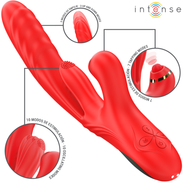 VIBRADOR TRIPLO MULTIFUNÇÃO ROSALIA 1 VIBRADOR TRIPLO MULTIFUNÇÃO ROSALIA