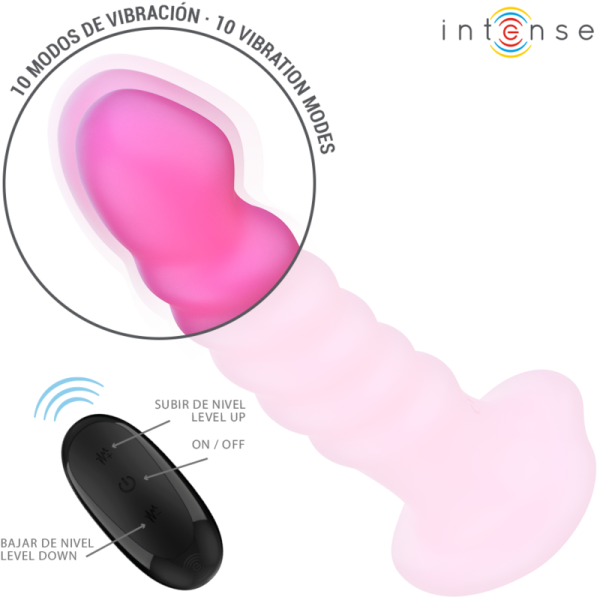 VIBRADOR CINDY EM ESPIRAL COM CONTROLO REMOTO (ROSA)