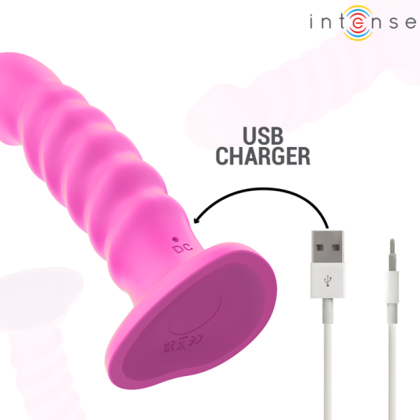 VIBRADOR CINDY EM ESPIRAL COM CONTROLO REMOTO (ROSA)