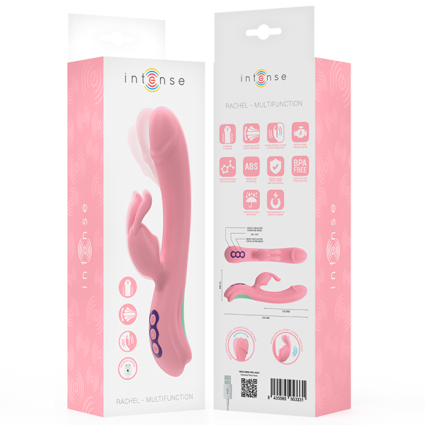 VIBRADOR RABBIT RACHEL COM 5 VIBRAÇÕES (ROSA)