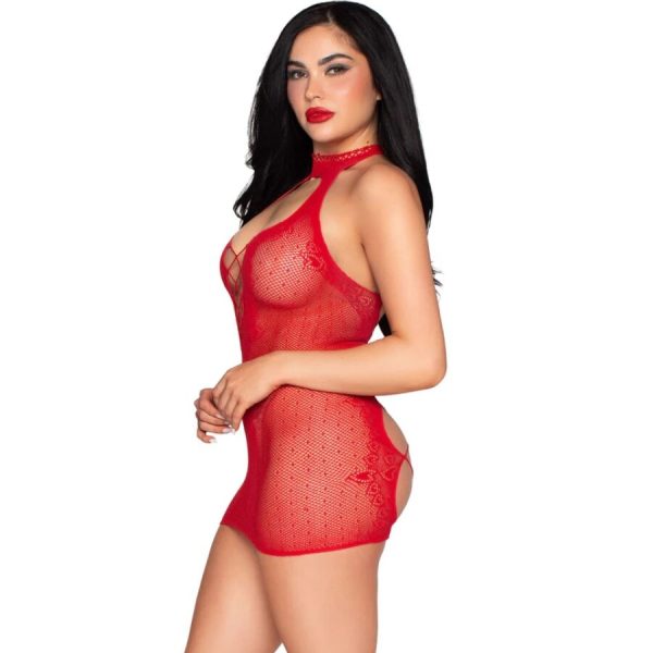 MINI VESTIDO HALTER 81675 (VERMELHO) | TAMANHO ÚNICO
