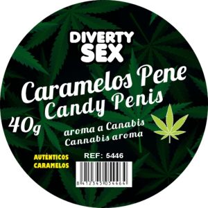 DIABLO GOLOSO - 20 CARAMELOS PENE AROMA CANNABIS - Image 1